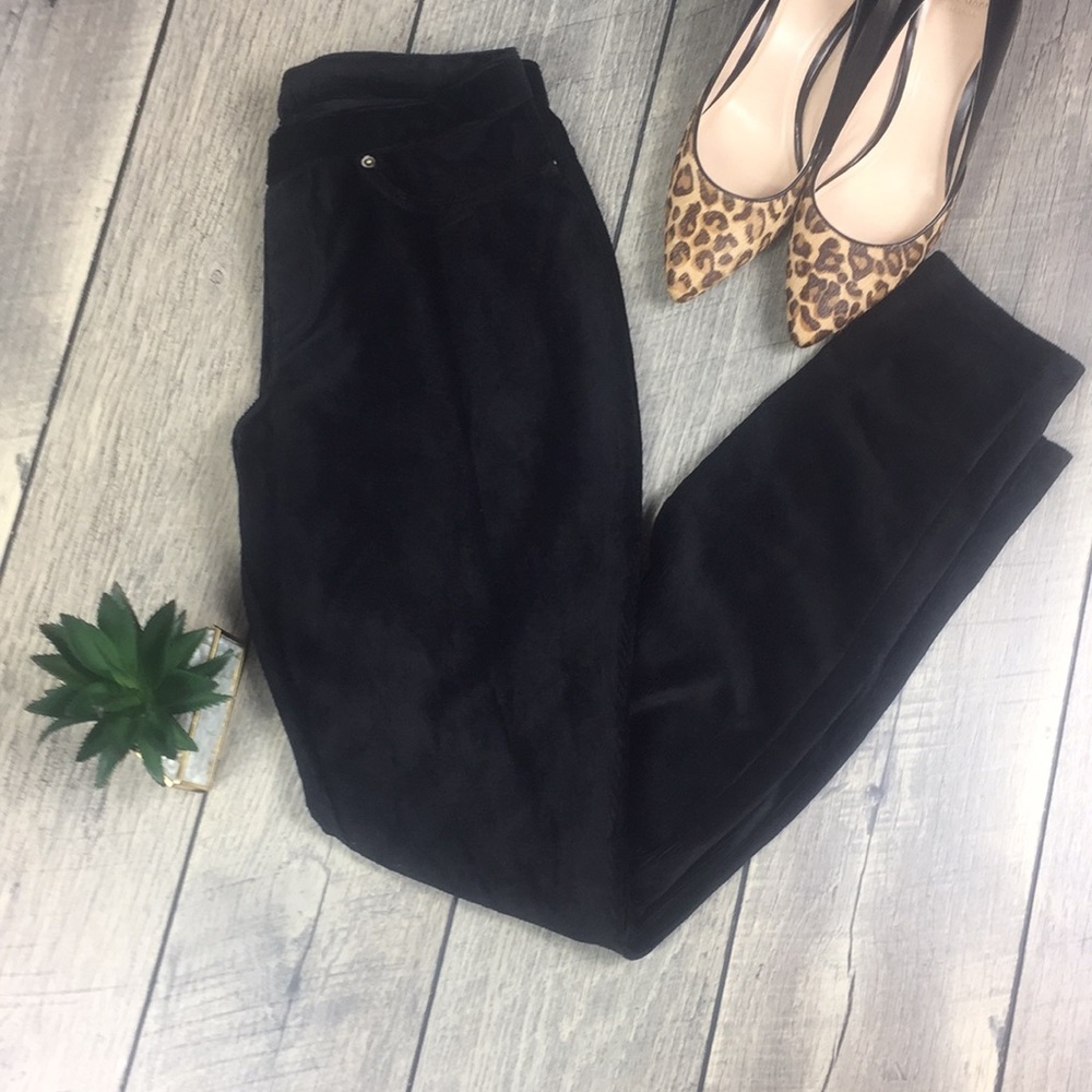MeMoi Black Corduroy Fashion Leggings -Size S/M